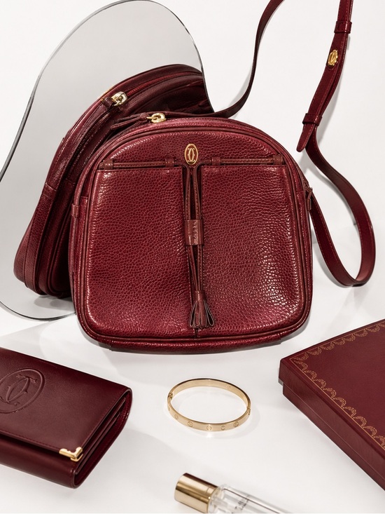 Cartier Handbags - 1980’s Must de Cartier Pebbled Leather Crossbody bag - Vintage French Luxury